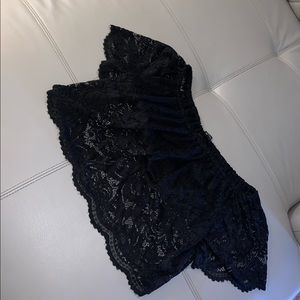 Off shoulder black lace Top